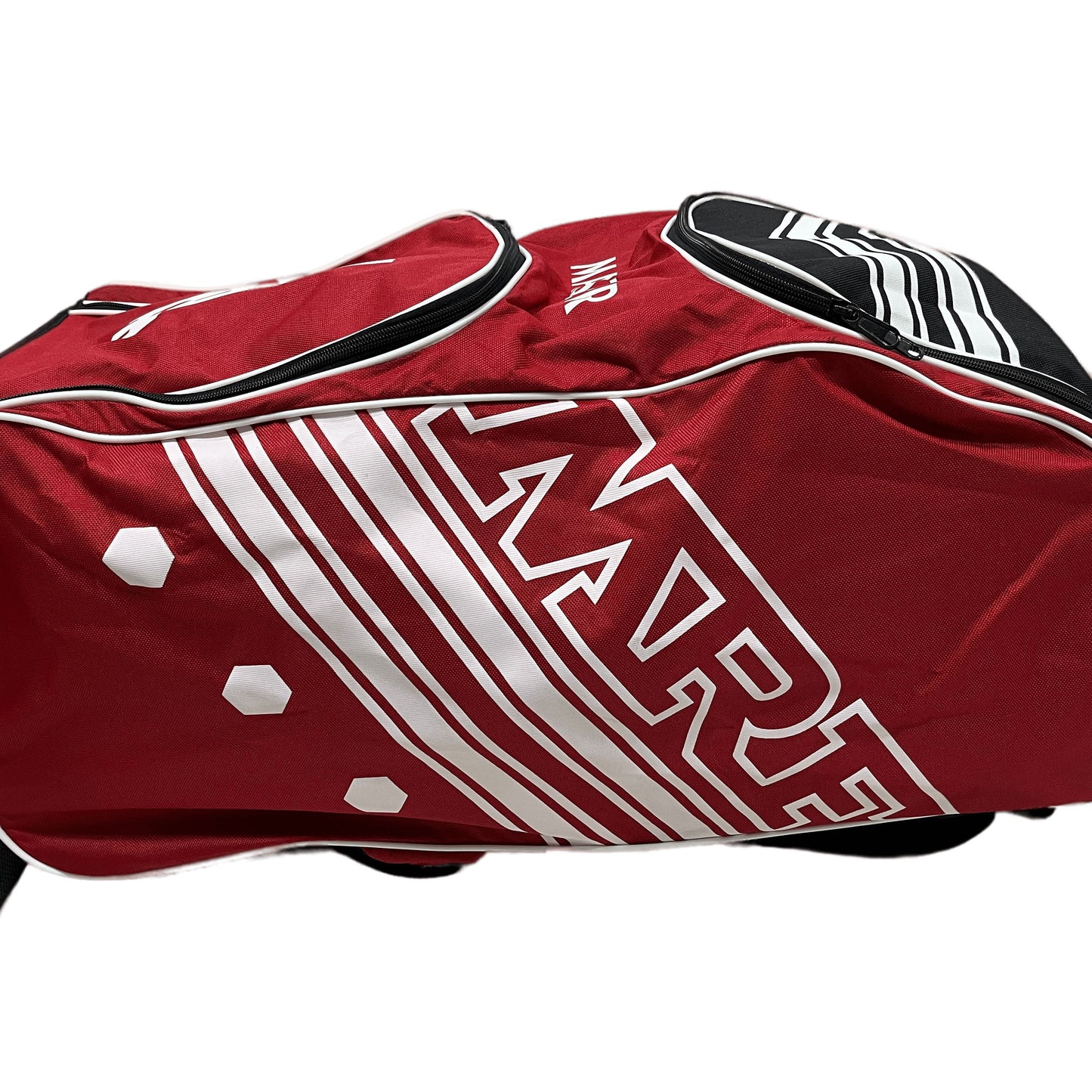 MRF Junior English Willow Legend VK 18 Master Red Cricket Kit Complete Set with Bat, Kit Bag, Gloves, Guards & Accessories