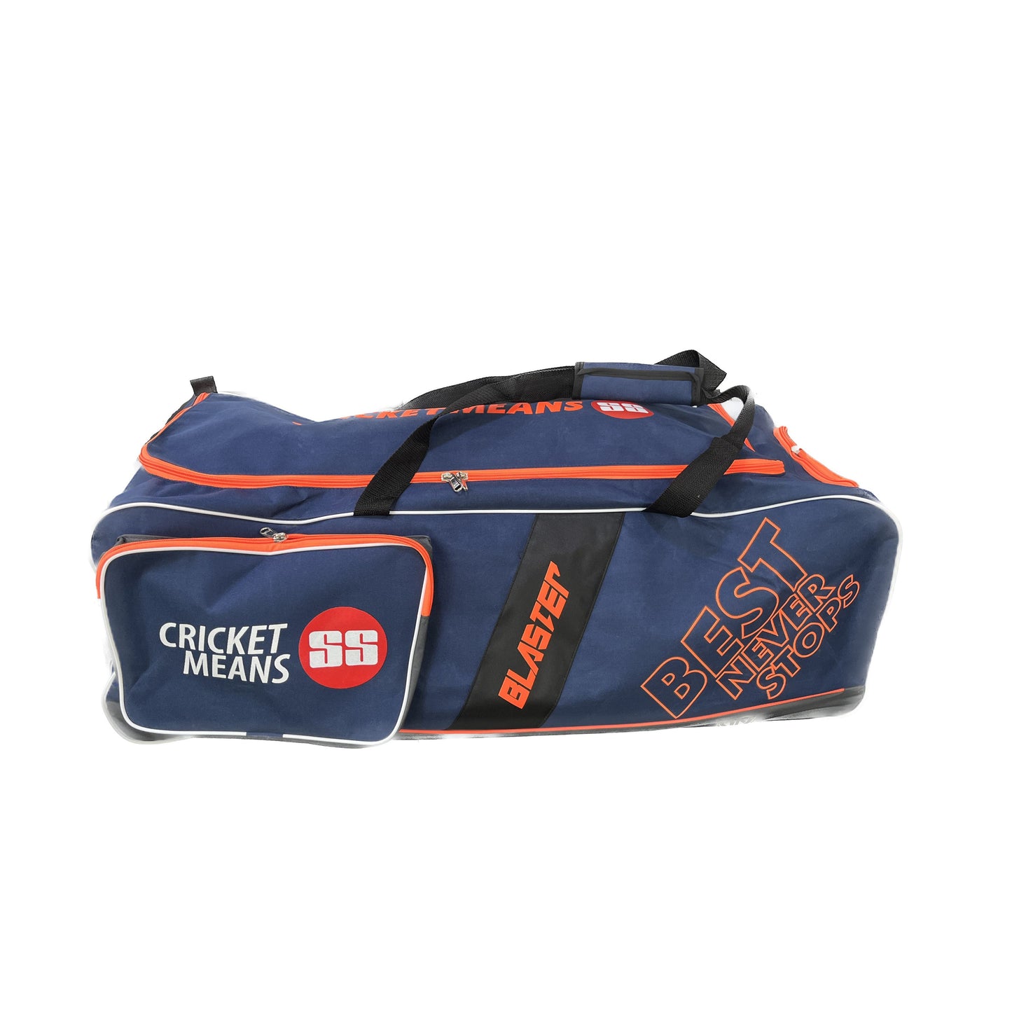 SS Blaster Orange Navy Cricket Kit Bag with wheels
