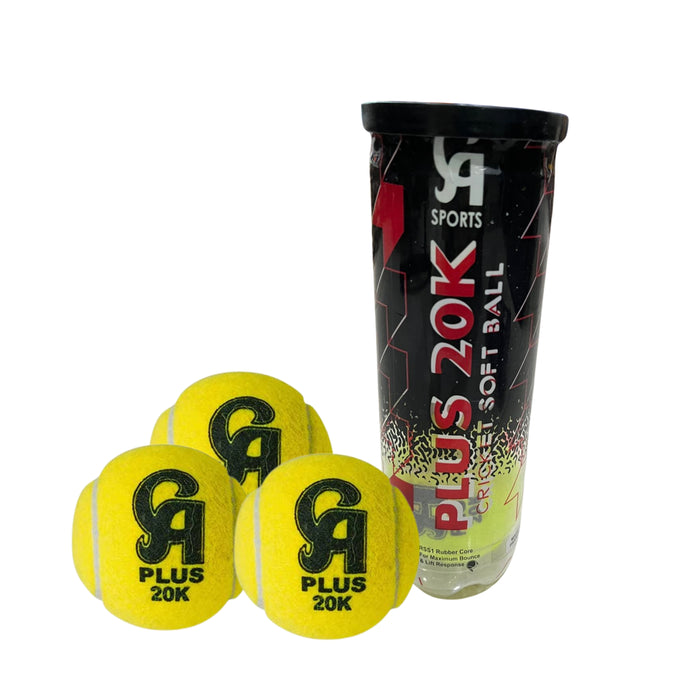 CA Plus 20K Cricket Tennis Ball - 3pack