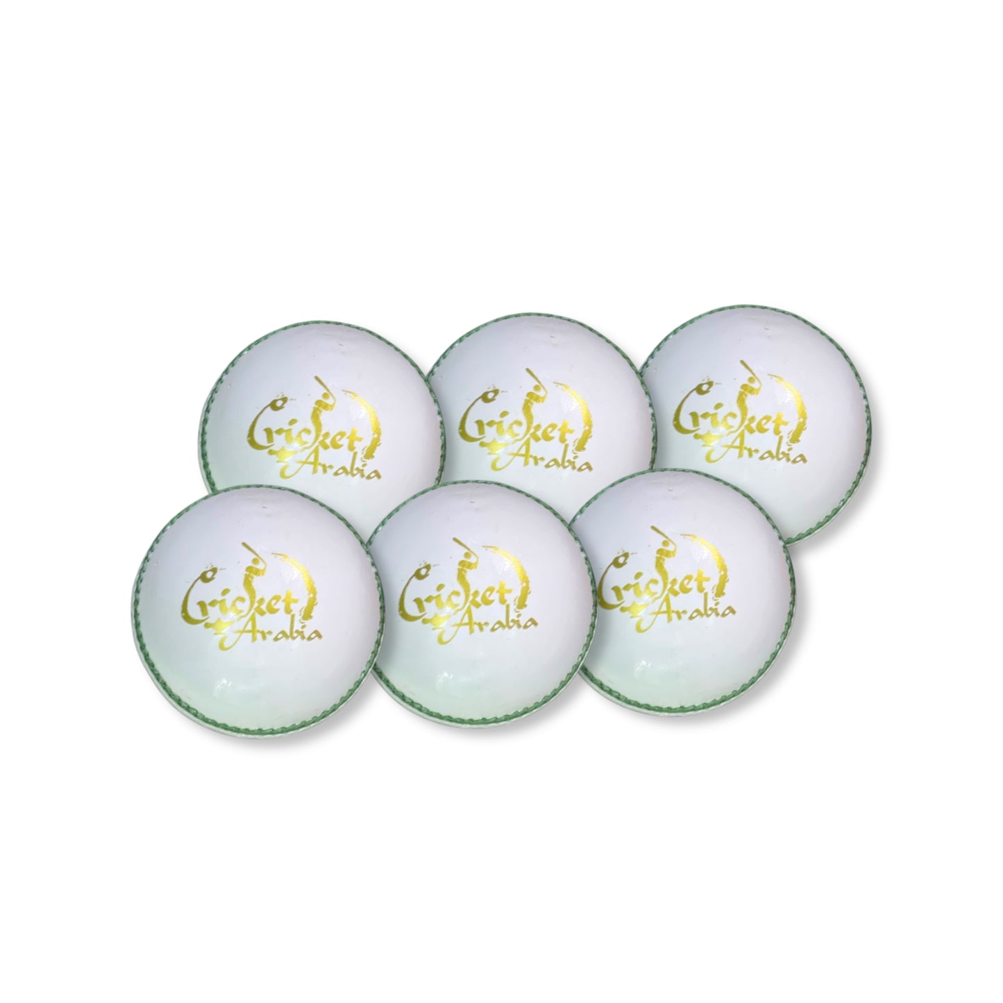 Cricket Arabia Test White Leather Ball (Pack of 6)
