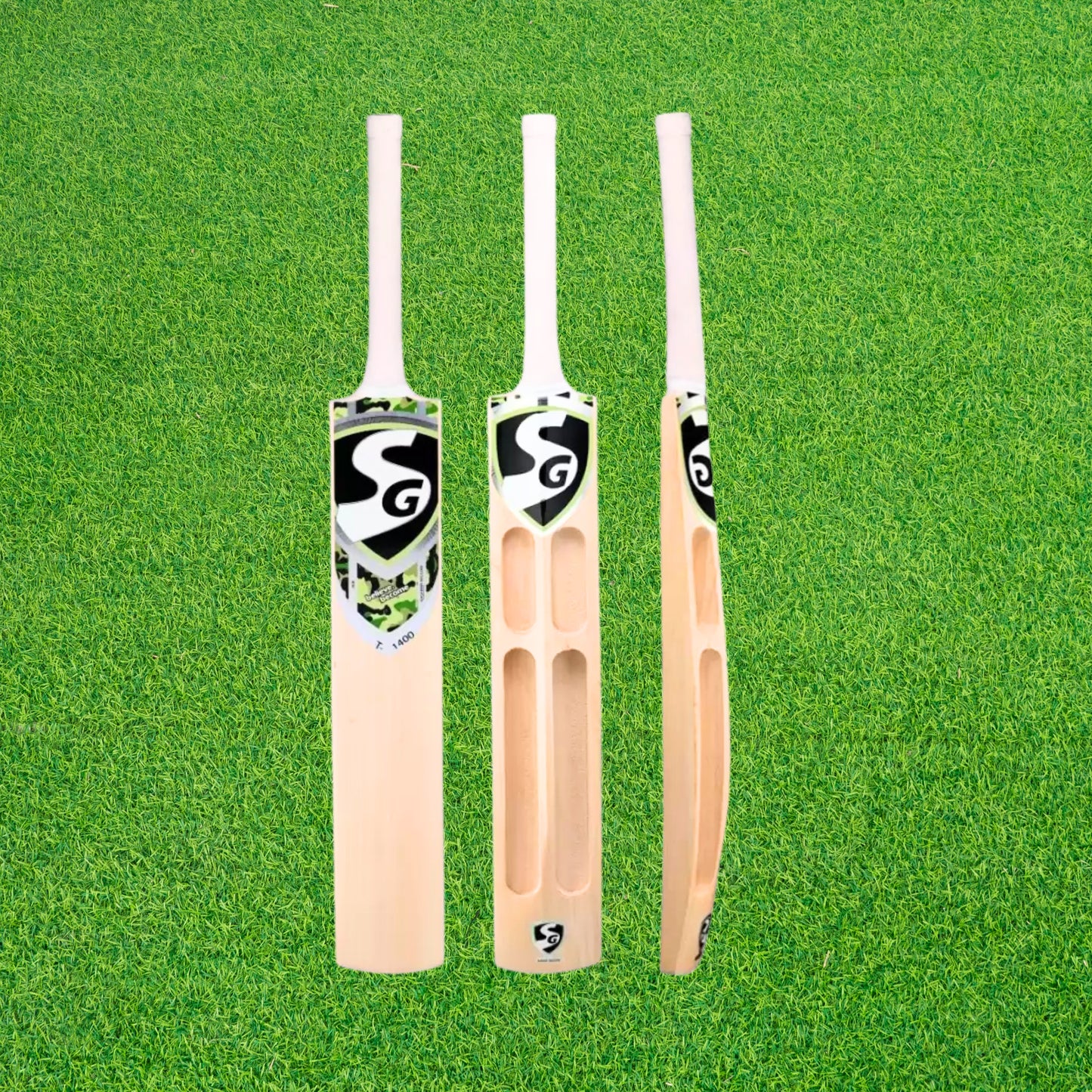 SG T-1400 Kashmir Willow Tennis Ball Cricket Scoop Bat - SH