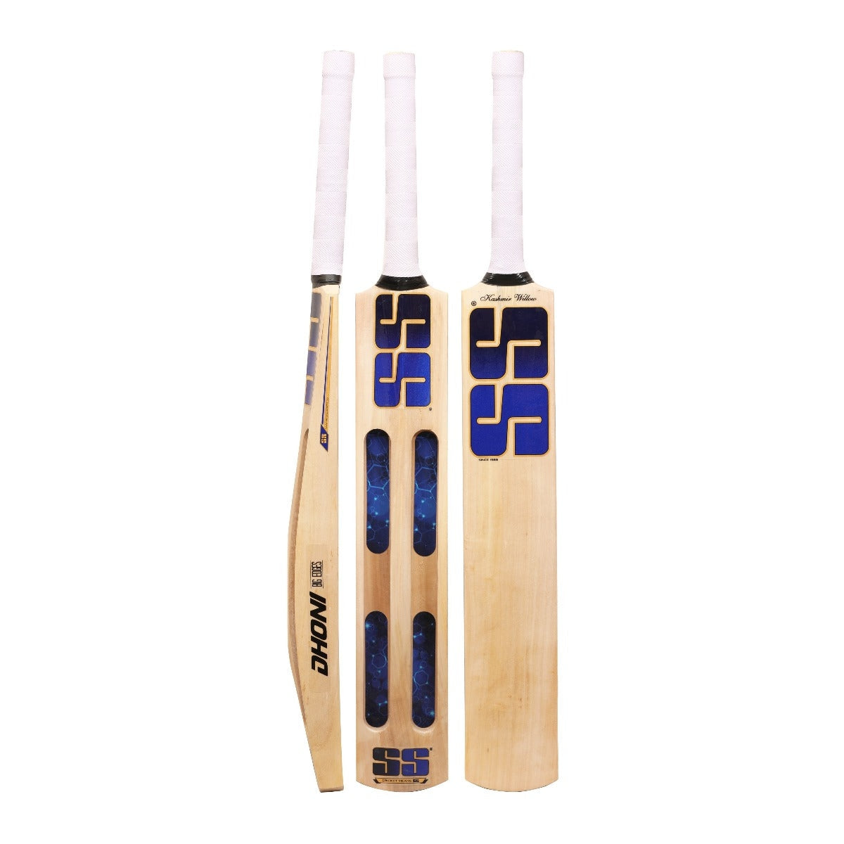 SS DHONI Players Jumbo Tennis Ball Kashmir Willow Cricket Scoop Bat - SH
