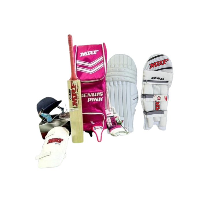 MRF Genius Pink Cricket Adult Kit Set - Complete Cricket Set for Adult and Junior