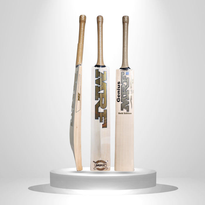 MRF Genius Gold Edition English Willow Cricket Bat - Junior Size 6