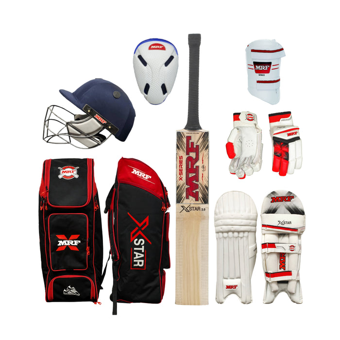MRF Xstar 2.0 English Willow Cricket Kit Set for Adult - Latest 2026 Release