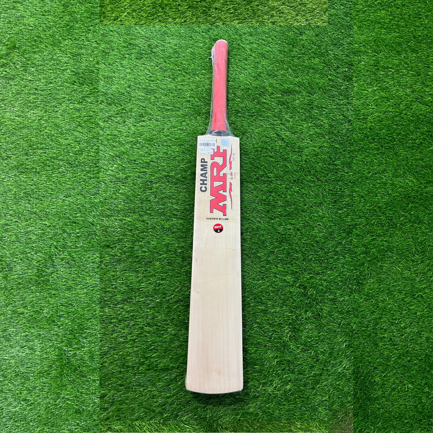 MRF KW CHAMP Kashmir Willow Cricket Bat - Junior Size 4 (Four)