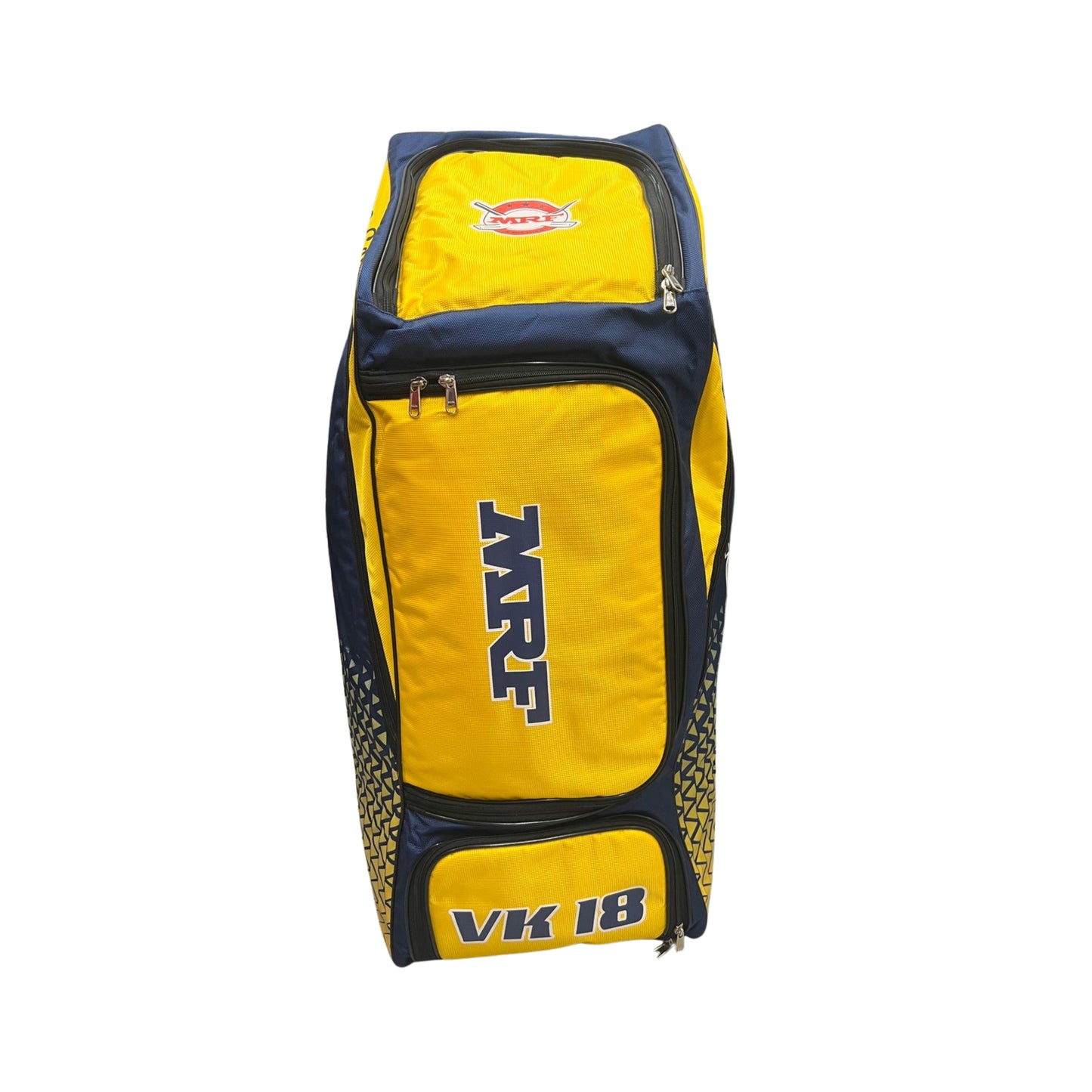 MRF VK 18 Senior Yellow Blue Cricket Kit Bag With Wheels