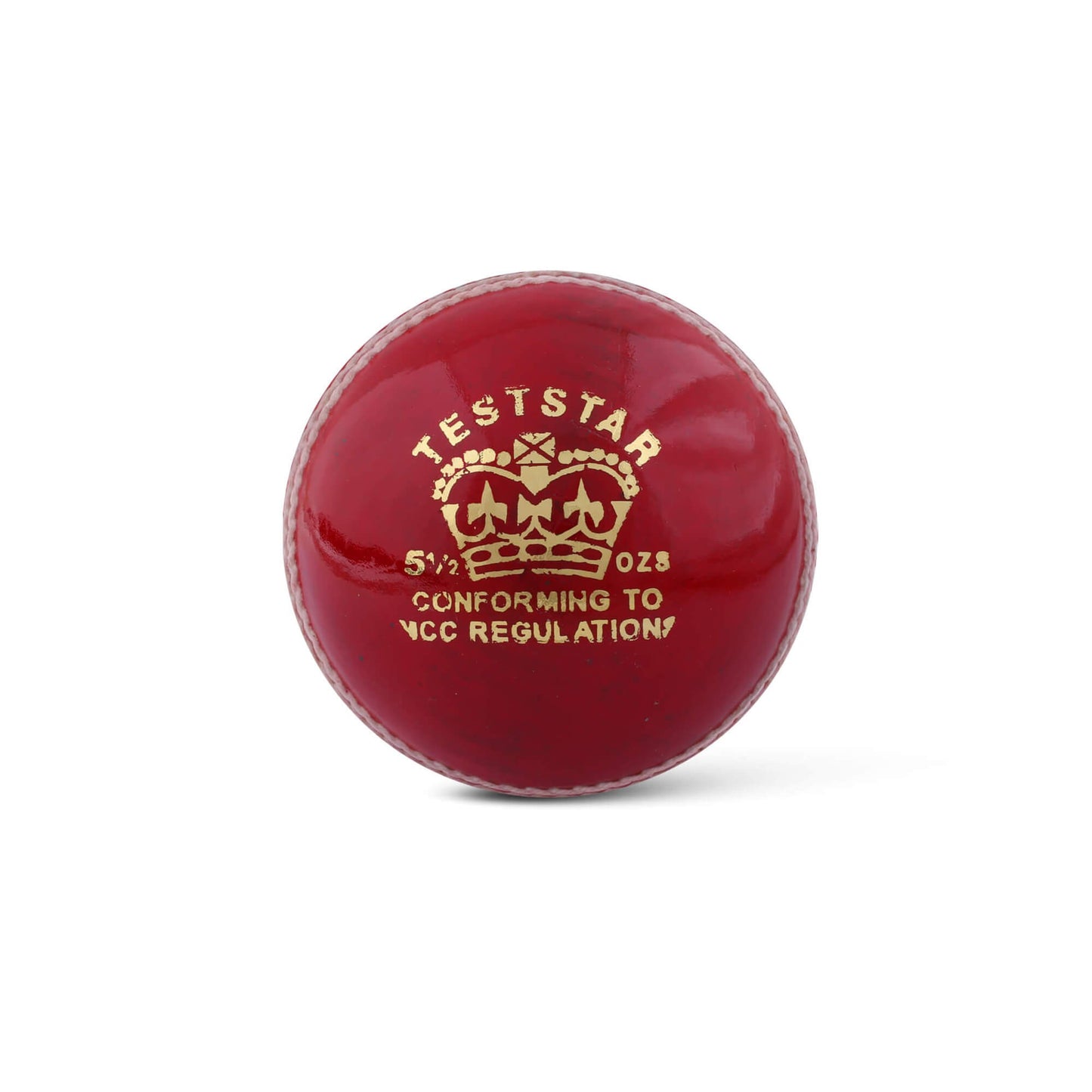 CA Test Star Red Cricket Leather Ball