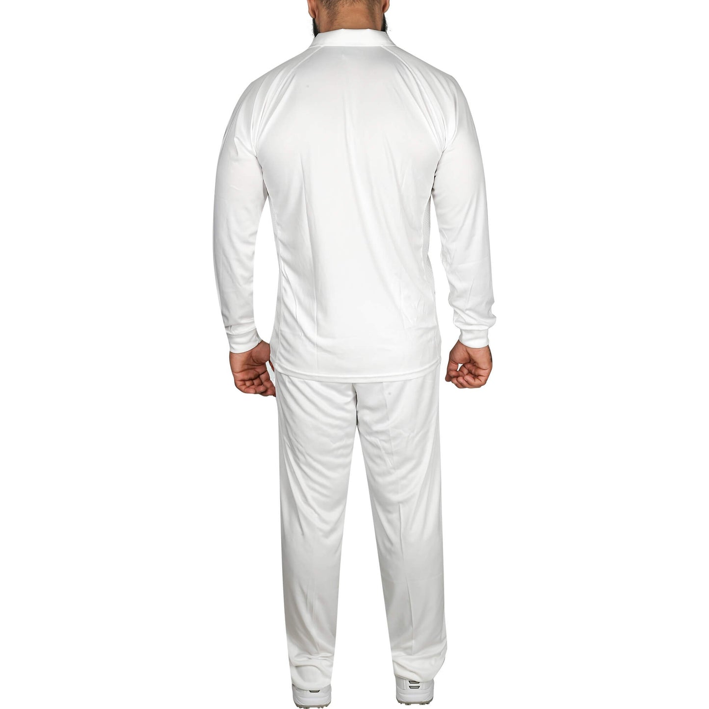 CA White Test Kit Cricket Shirt and Trouser Set Long Sleeves - Cricket Uniform