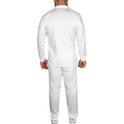 CA White Test Kit Cricket Shirt and Trouser Set Long Sleeves - Cricket Uniform