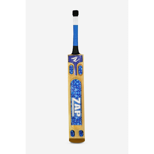 ZAP Glaze Kashmir Willow Scoop Tennis Cricket Bat - SH - Unbreakable Toe Guard