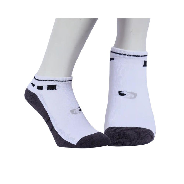 SG Jump Half Terry Sneaker Socks Black/ L.Grey for Cricket Shoes