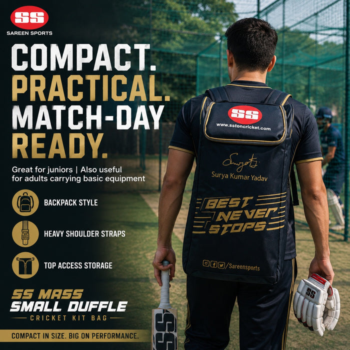 SS Mass Small Duffle Junior Cricket Kit Bag Backpack Style