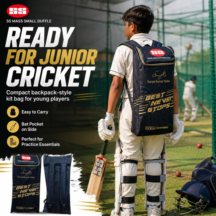 SS Mass Small Duffle Junior Cricket Kit Bag Backpack Style