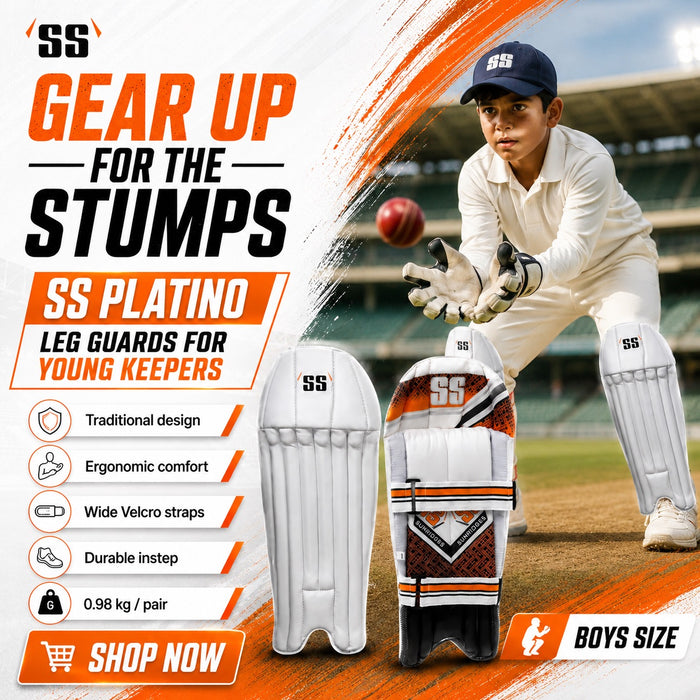 SS Platino Wicket Keeping Leg Guard - Adult and Junior