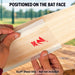 ZAP Anti Impact X scuff sheet applied to cricket bat face