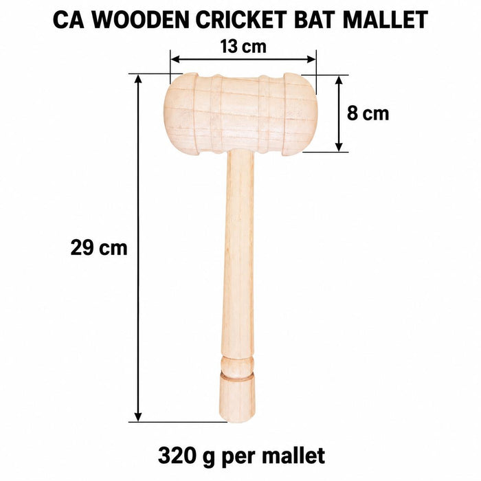 CA wooden cricket bat mallet - overall length 29 cm - head 13 x 8 cm - 320 g
