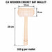 CA wooden cricket bat mallet - overall length 29 cm - head 13 x 8 cm - 320 g