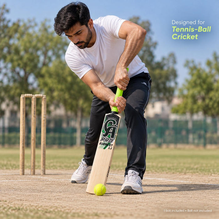 CA Pro Everest tennis ball cricket bat batting lifestyle image