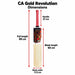 CA Gold Revolution tape ball bat - dimensions with measurement arrows