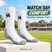 CA white and grey cricket socks product view