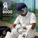 CA Plus 8000 navy blue adult cricket helmet used in outdoor cricket nets