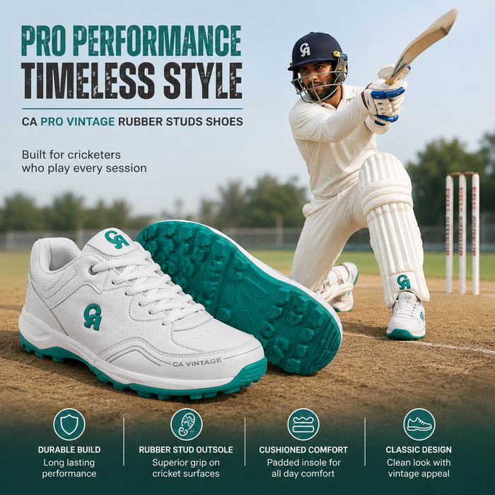 CA Pro Vintage Rubber Studs Cricket Shoes