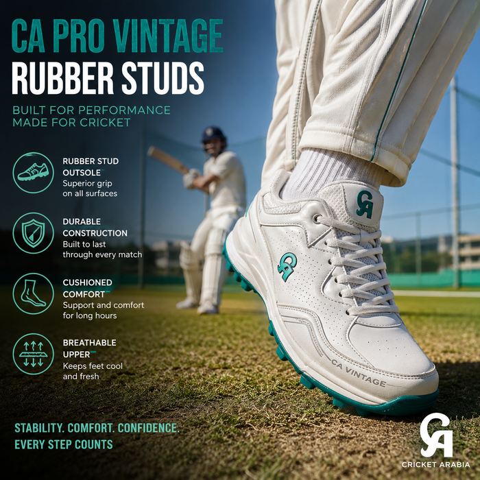 CA Pro Vintage Rubber Studs Cricket Shoes