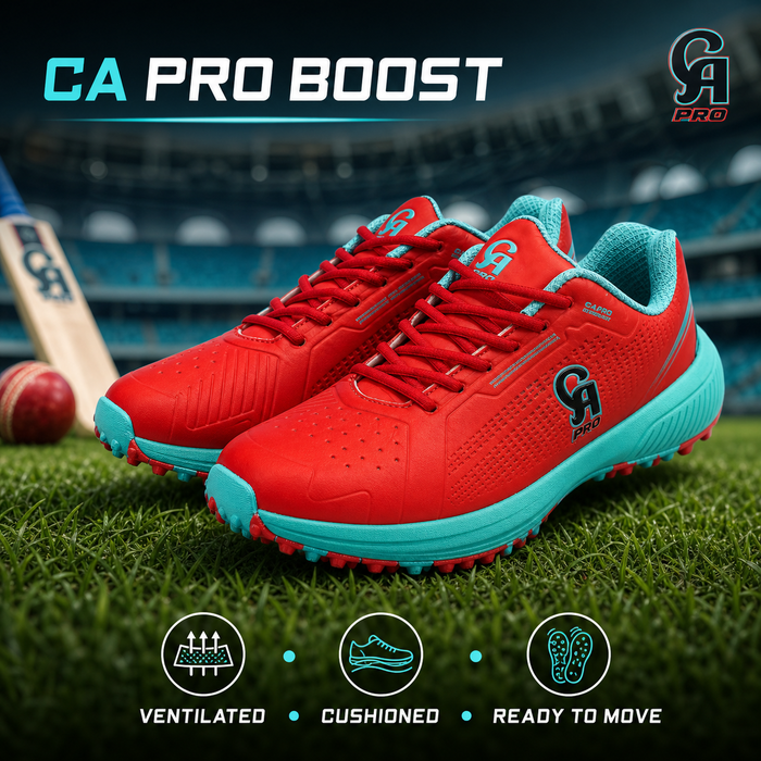 CA Pro Boost Cricket Shoes – Red