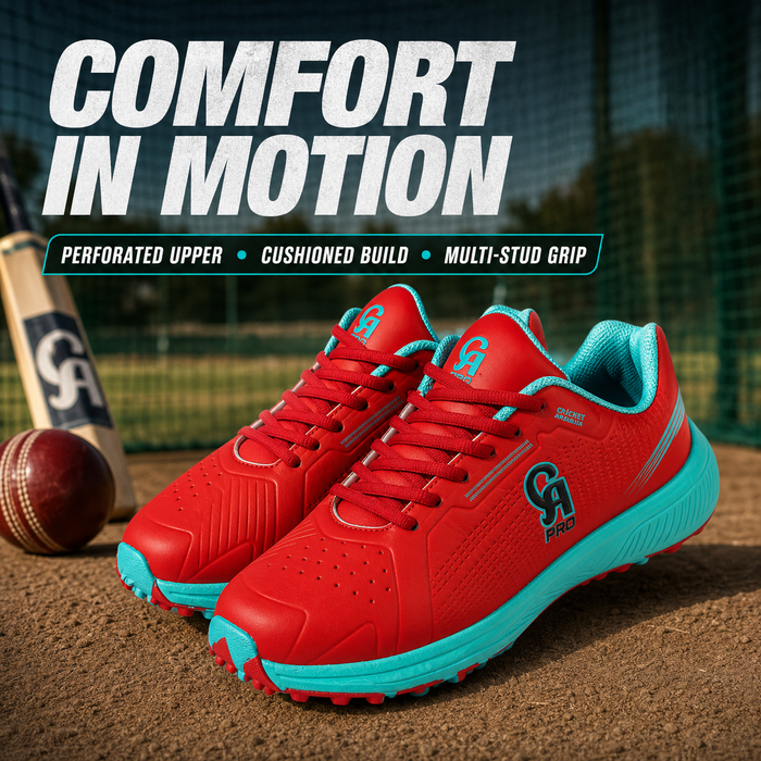 CA Pro Boost Cricket Shoes – Red