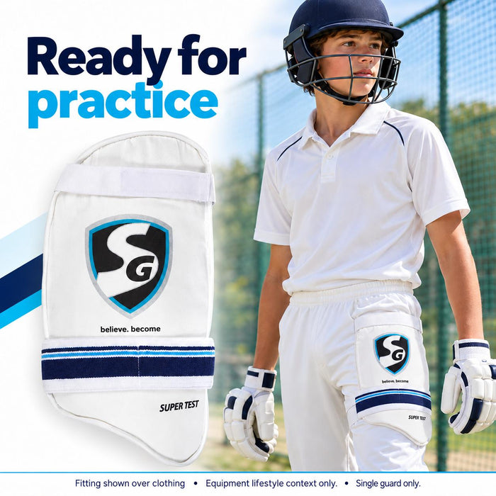 SG Super Test Youth RH single thigh guard - ready for practice
