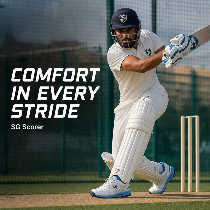 SG Scorer White/Aqua Cricket Shoes