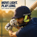 Side profile of adult cricketer wearing SG Aeroselect navy blue cricket helmet