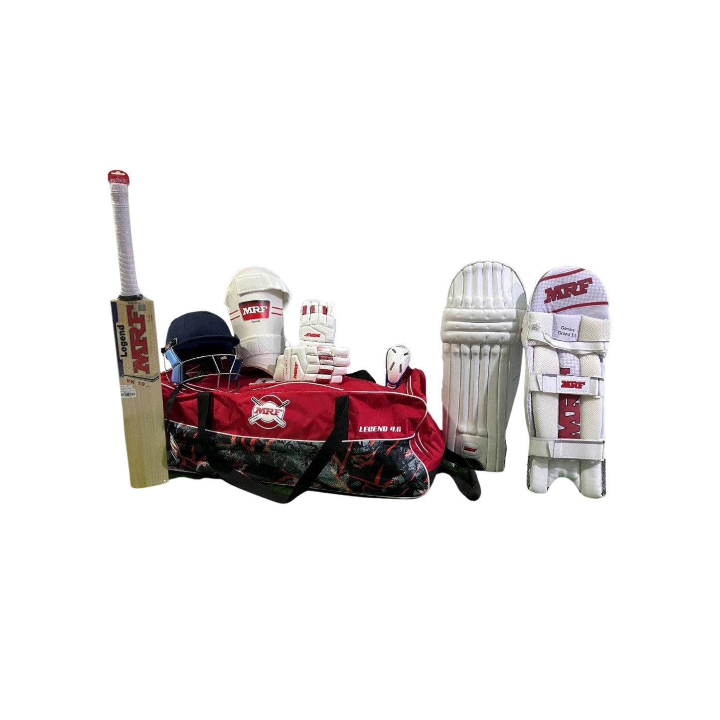 MRF English Willow Legend 4.0 Cricket Adult Kit, Complete Set with Accessories, Bat, Kit Bag, Gloves, Guards