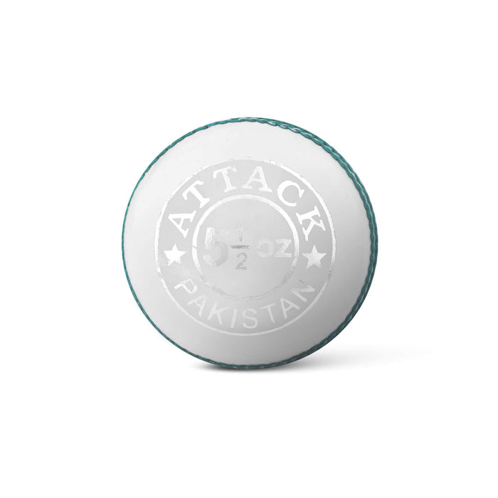 CA Attack White Leather Cricket Ball