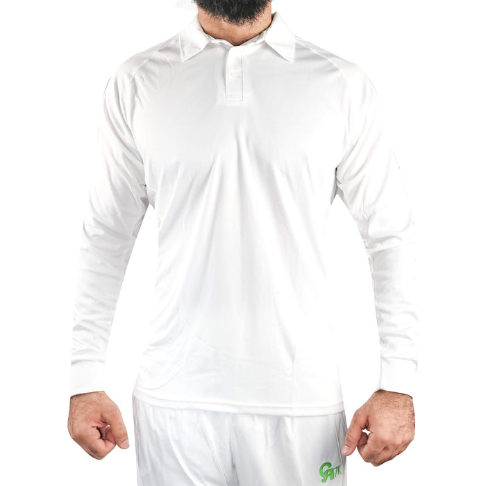 CA White Test Kit Cricket Shirt and Trouser Set Long Sleeves - Cricket Uniform