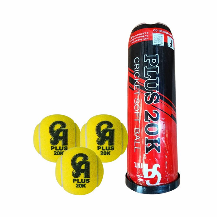 CA Plus 20K Cricket Tennis Ball - 3pack