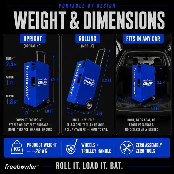 Freebowler Champ - Cricket Bowling Machine for Professional Practice