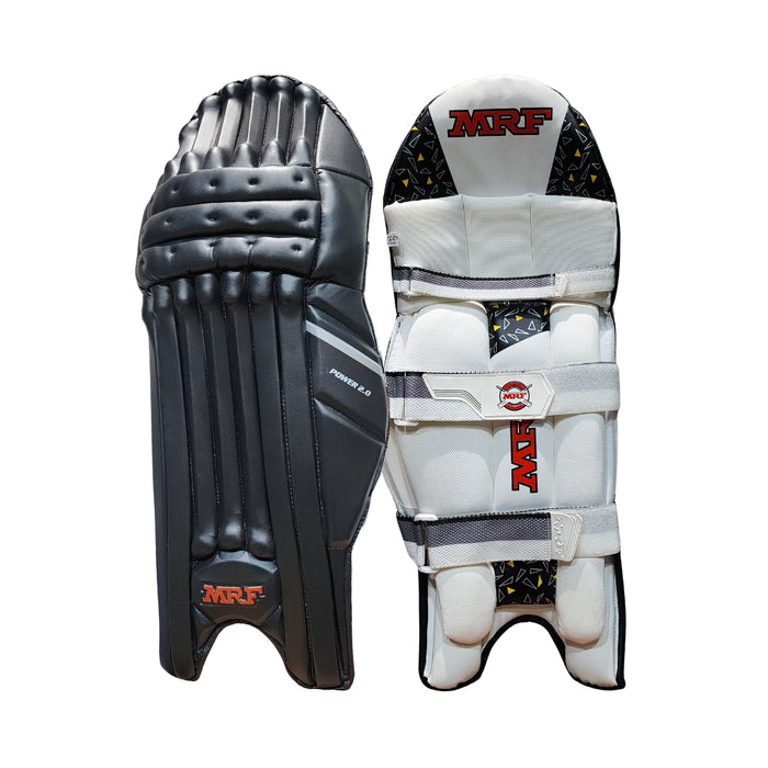 MRF Power 2.0 Black Batting leg Guards - Mens
