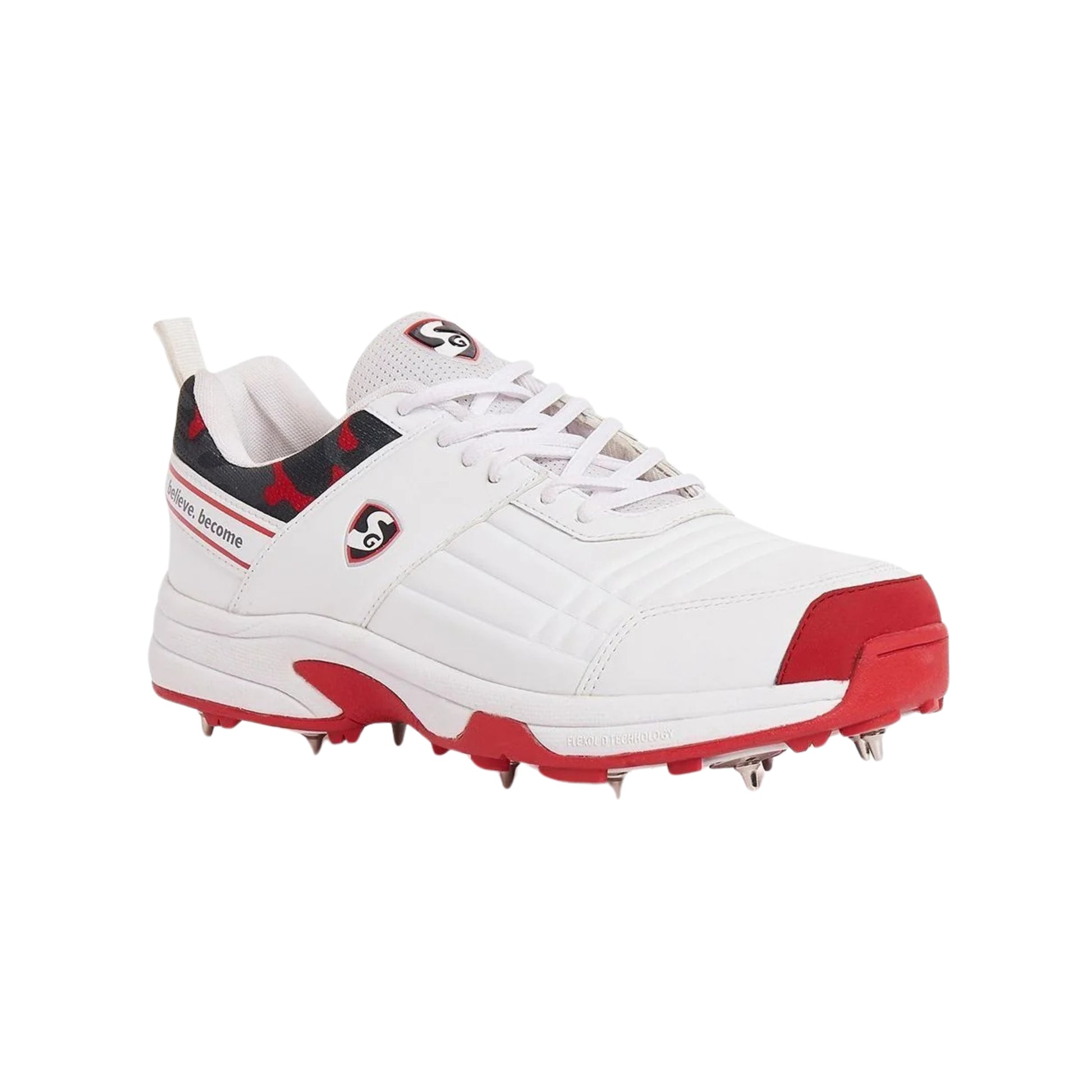 SG Savage Spikes 1.0 White/Red/Grey Shoes