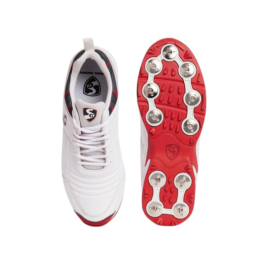 SG Savage Spikes 1.0 White/Red/Grey Shoes