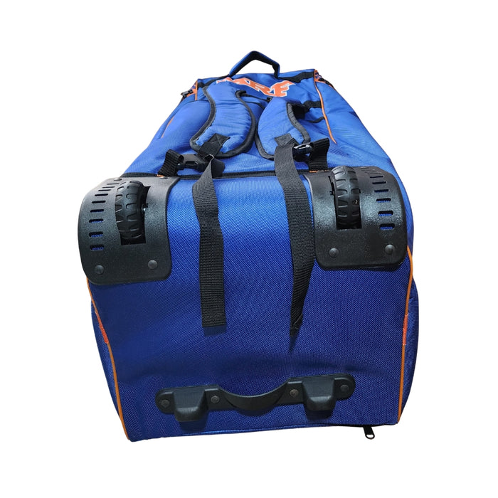 MRF VK 18 Senior Orange Blue Cricket Kit Bag With Wheels