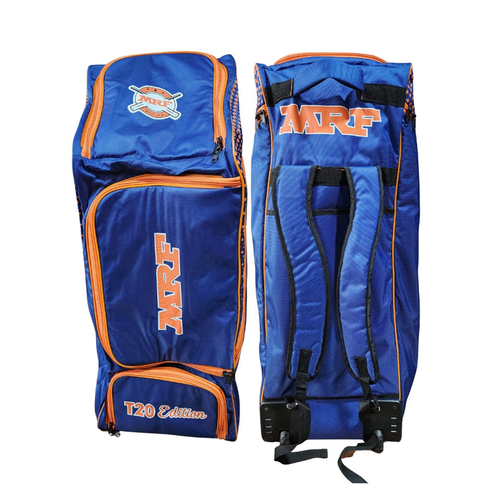 MRF VK 18 Senior Orange Blue Cricket Kit Bag With Wheels