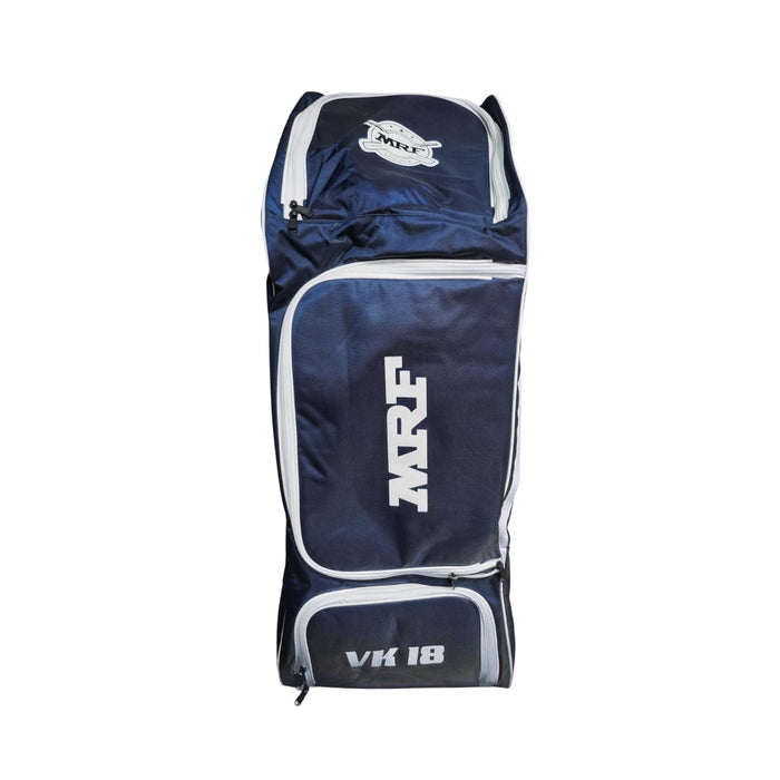 MRF VK 18 Senior Navy Blue and  Royal Blue Cricket Kit Bag With Wheels