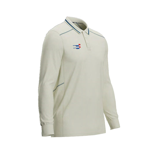 Cricket White Shirt and Trouser Set Long Sleeves for Juniors - Cricket Uniform