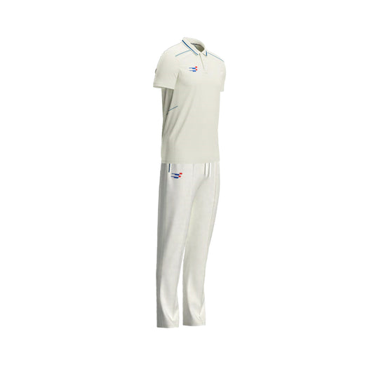 Cricket White Shirt and Trouser Set Short Sleeves - Cricket Uniform