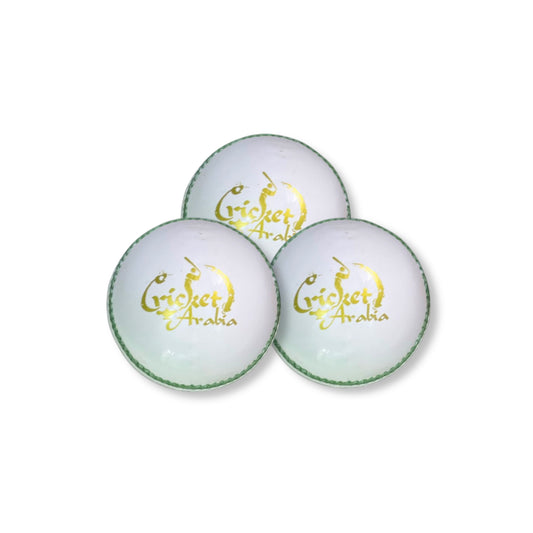 Cricket Arabia Test White Leather Ball (Pack of 3)