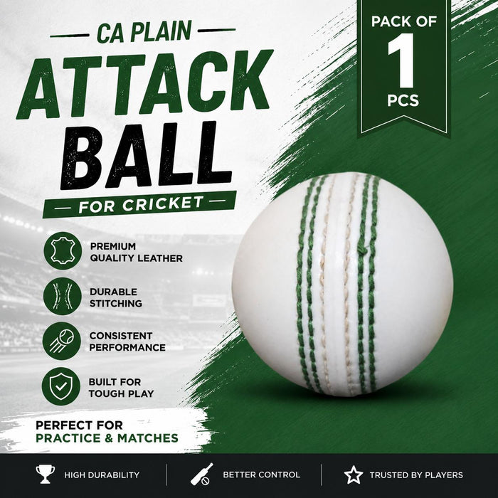 Cricket Arabia Plain Attack White ball
