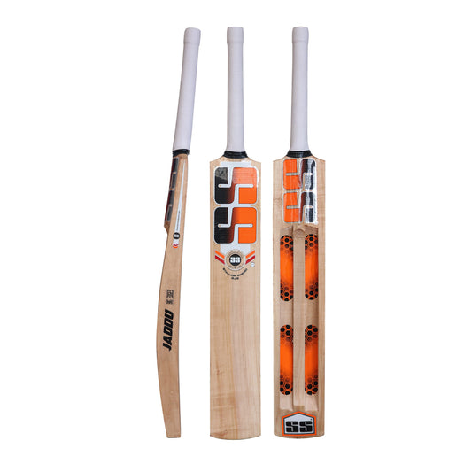 SS JADDU Players Jumbo Tennis Ball Kashmir Willow Cricket Scoop Bat - SH