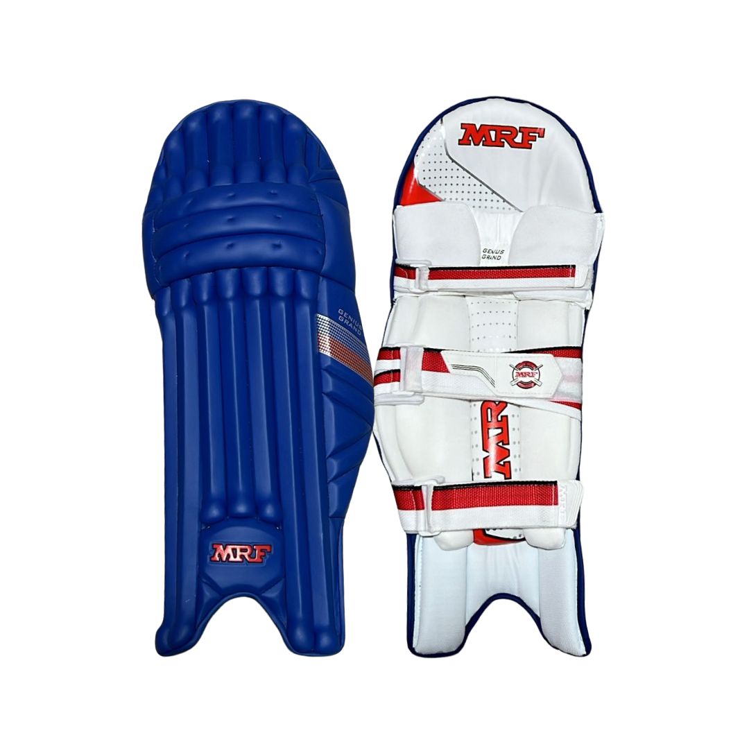 MRF Genius Grand Edition 3.0 Color Cricket Batting Leg Guard Maroon, Blue, Green, Black